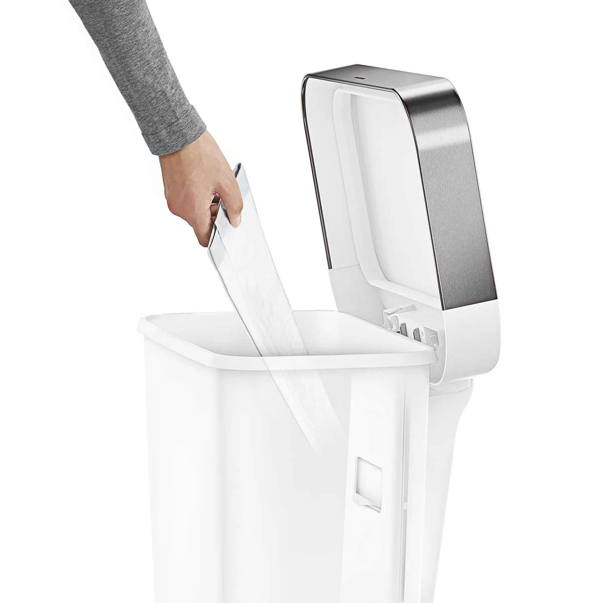 45L Plastic Rectangular Step Can with Liner Pocket (CB) - Image 10