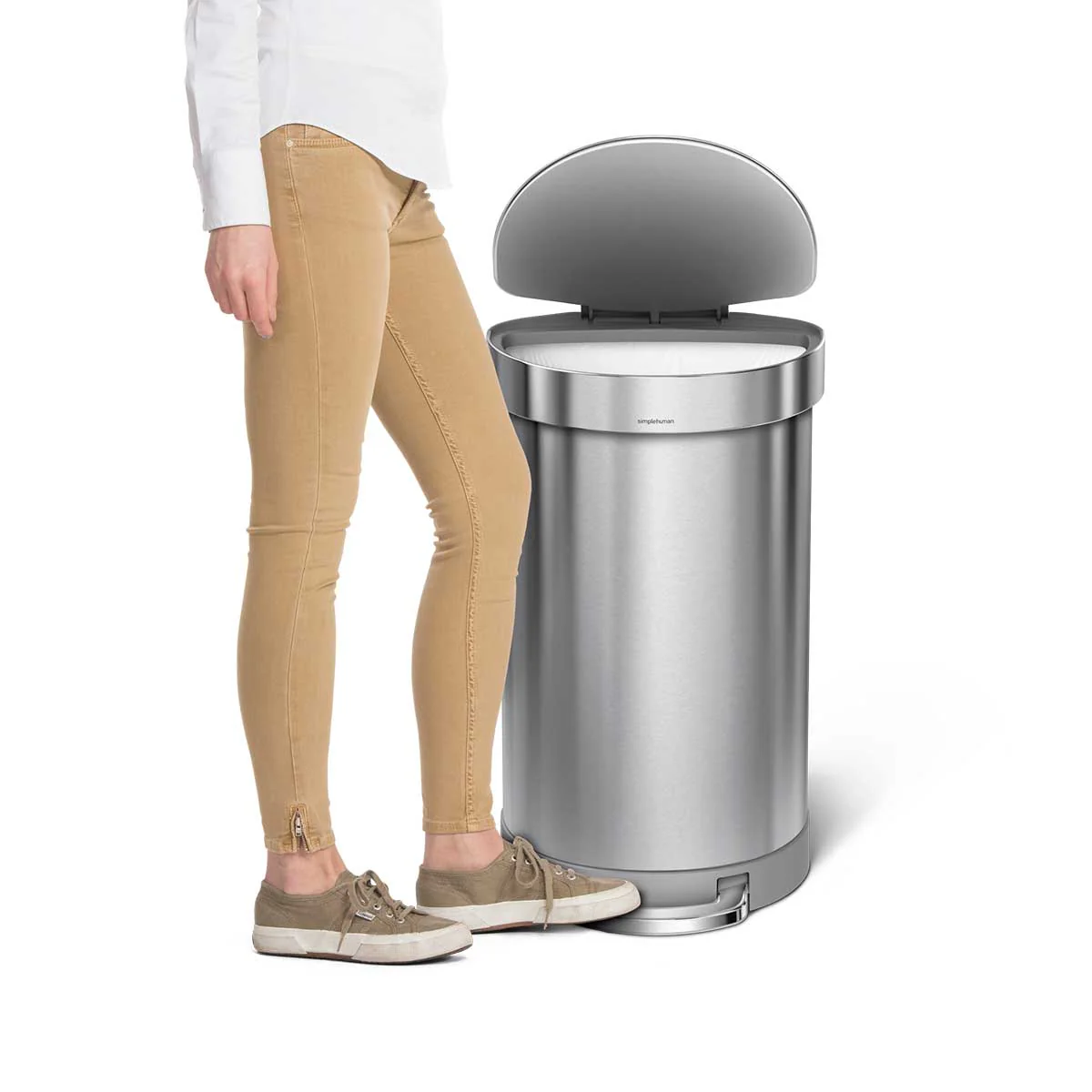 45L Semi-Round Step Can with Liner Rim + 4.5L Round Step Can - Image 4