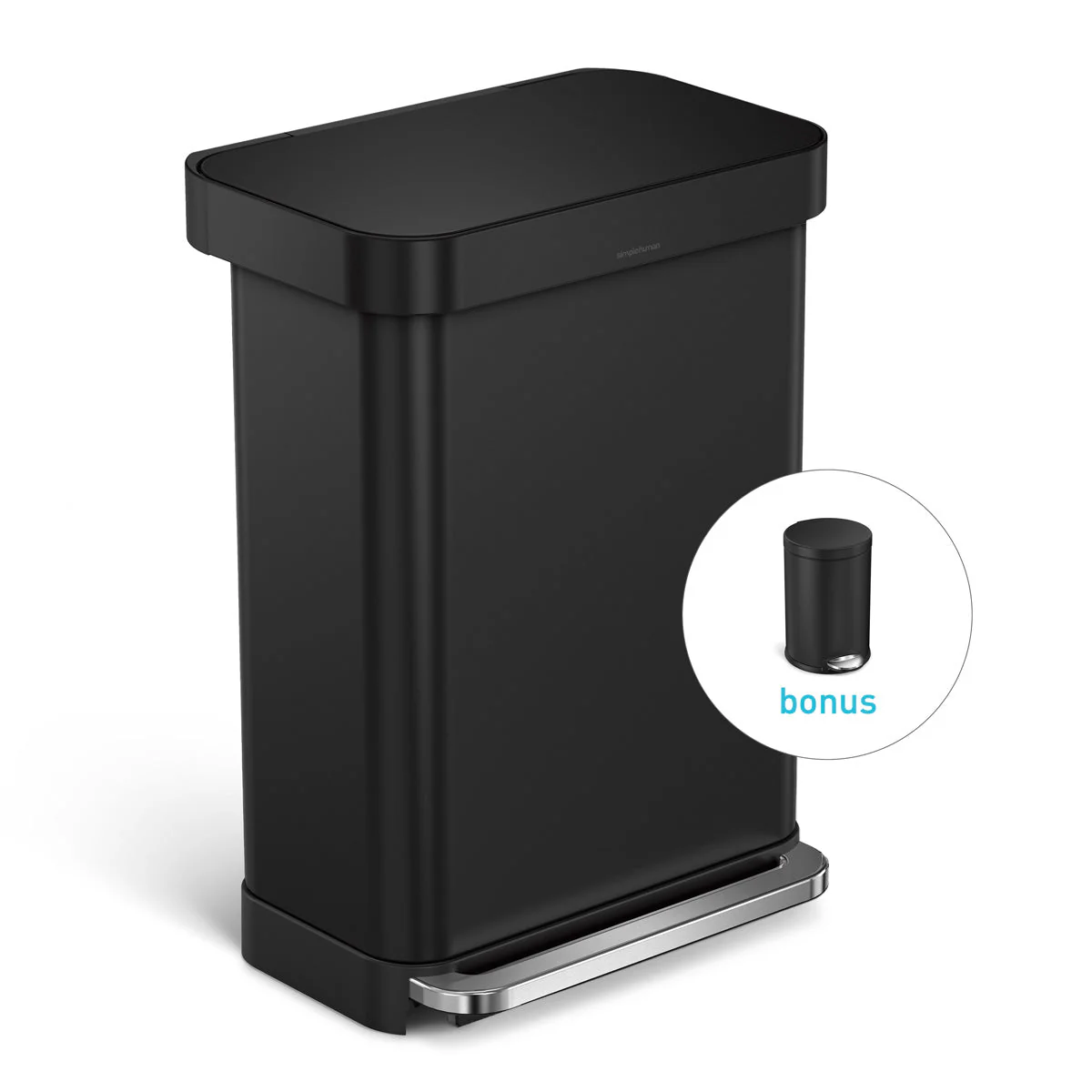 55L Rectangular Step Can with Liner Pocket + Bonus 4.5L Step Can - Image 10