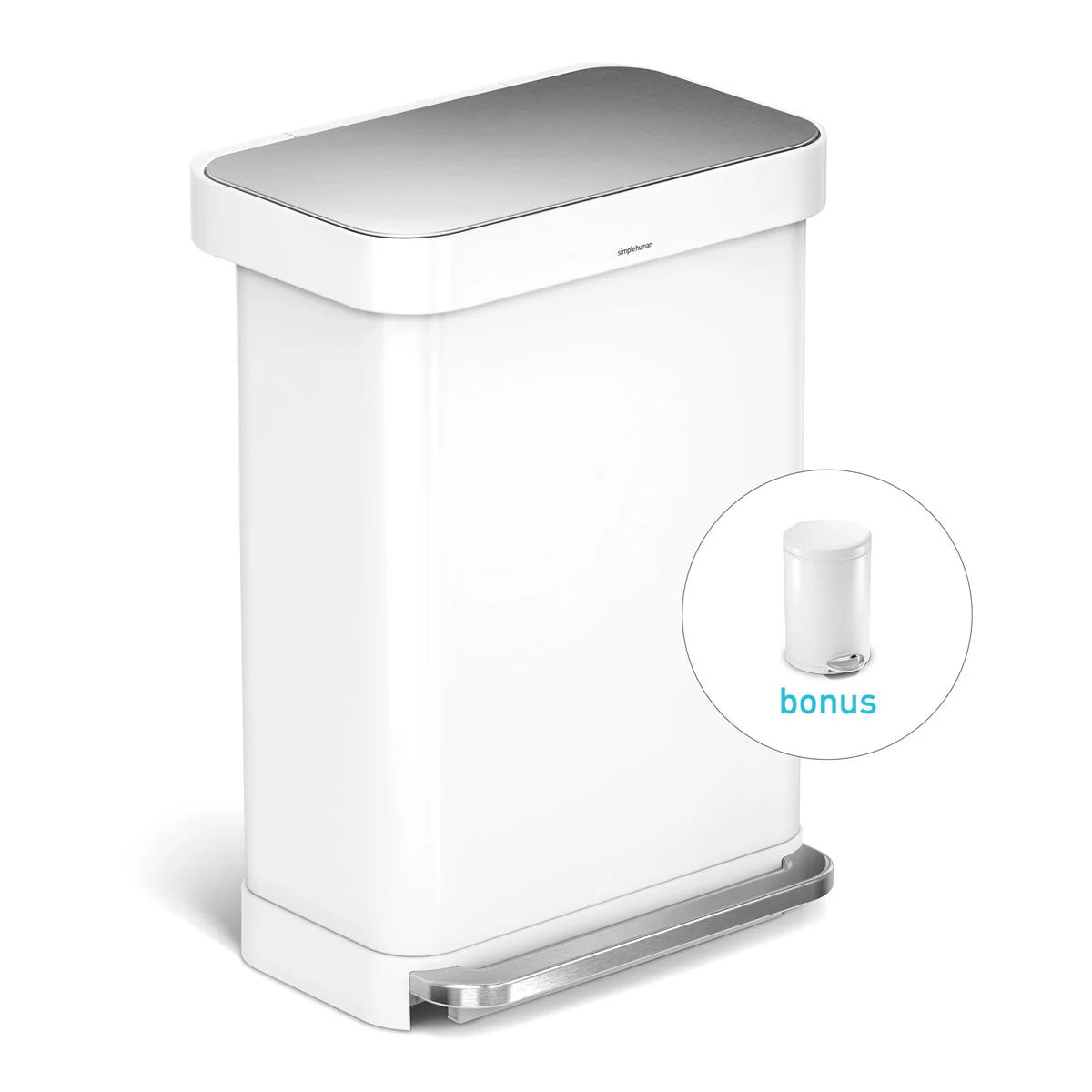 55L Rectangular Step Can with Liner Pocket + Bonus 4.5L Step Can - Image 18