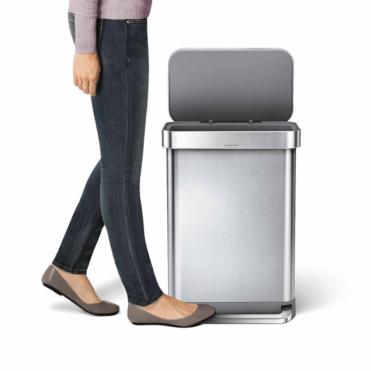 55L Rectangular Step Can with Liner Pocket + Bonus 4.5L Step Can - Image 6