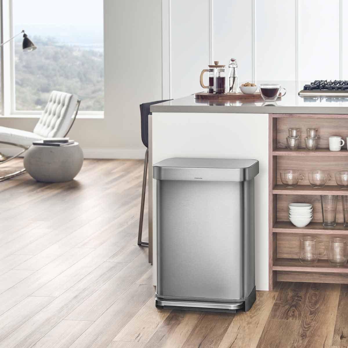 55L Rectangular Step Can with Liner Pocket + Bonus 4.5L Step Can - Image 8