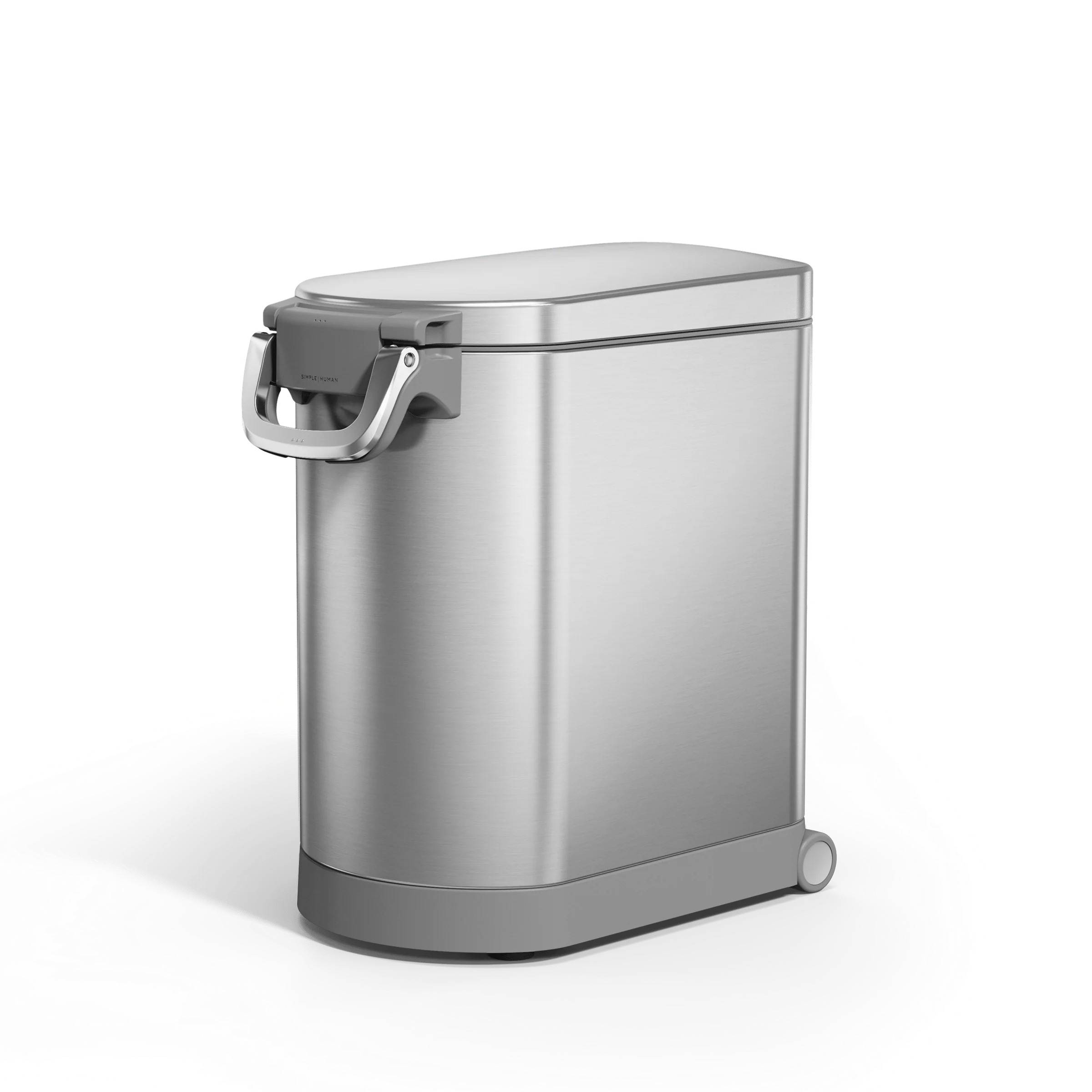 Pet Food Can - Brushed Stainless Steel w/ Grey Trim - Image 2