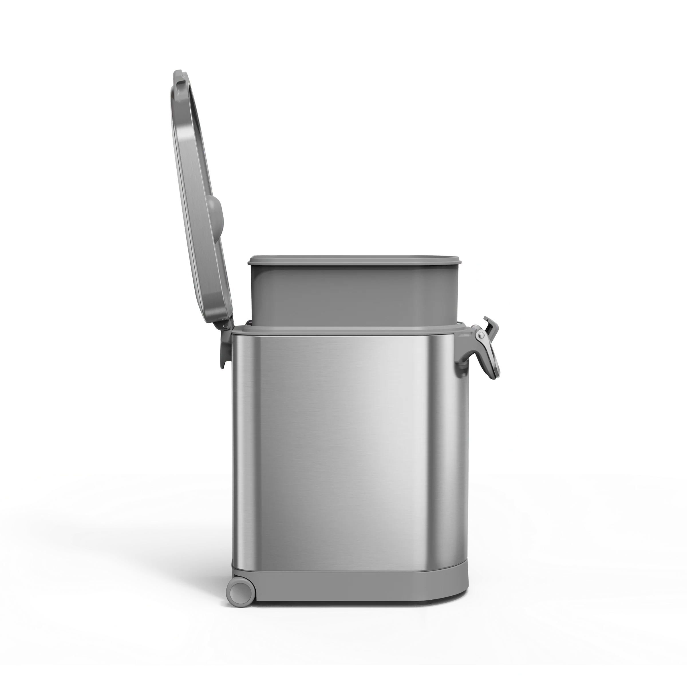 Pet Food Can - Brushed Stainless Steel w/ Grey Trim - Image 3