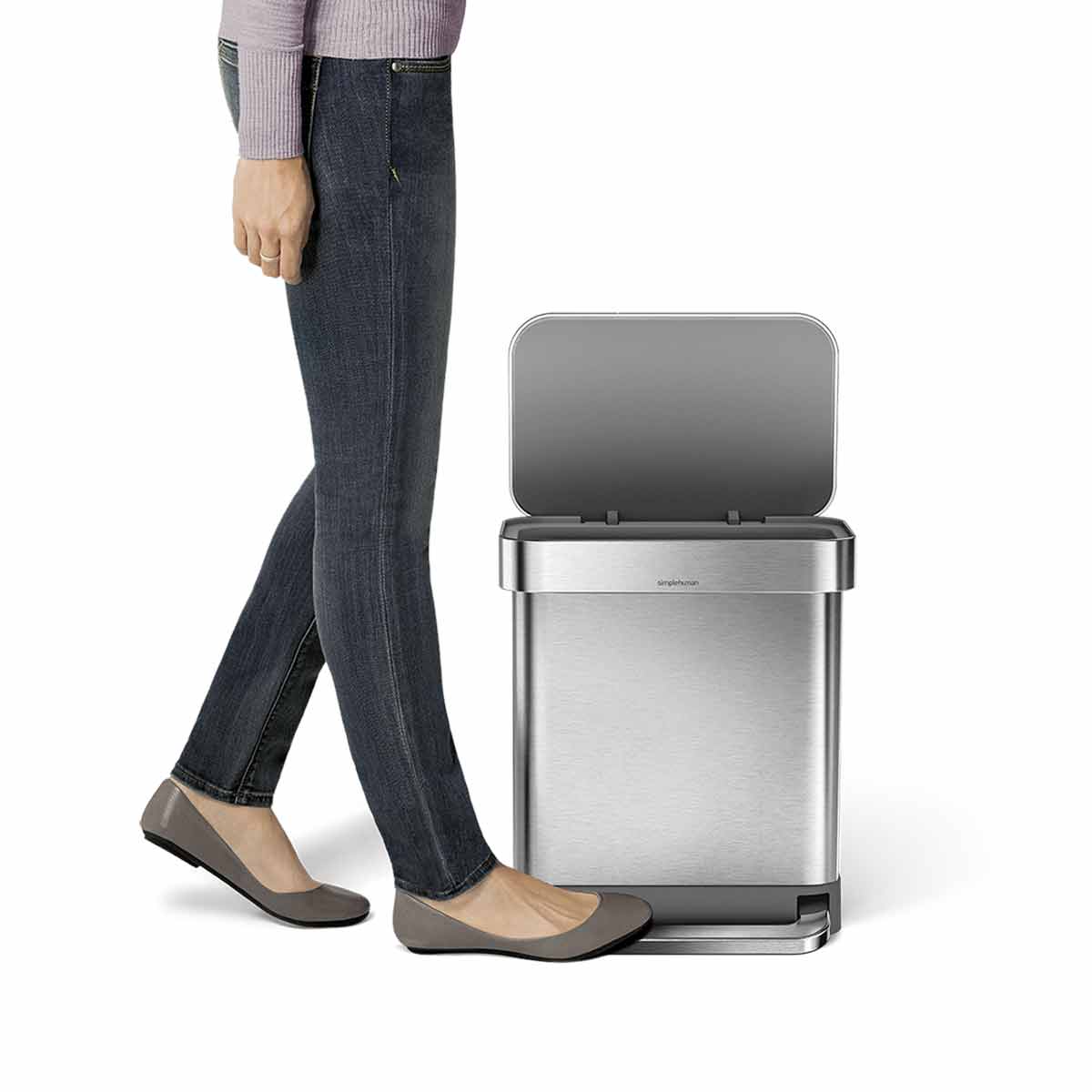 30L rectangular step can with liner pocket - Image 3