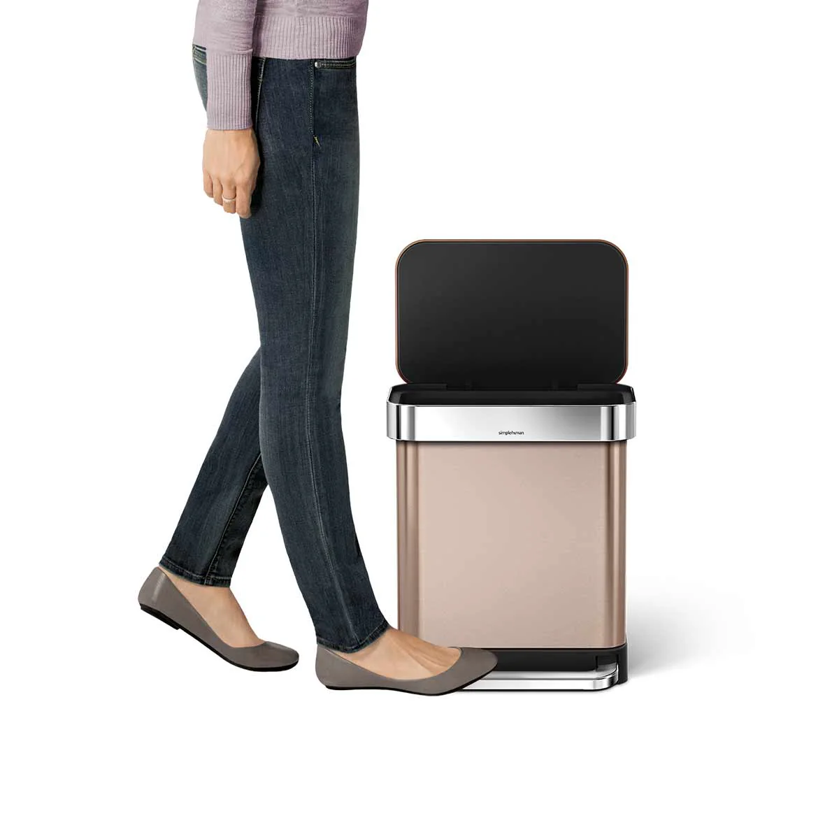30L rectangular step can with liner pocket - Image 6
