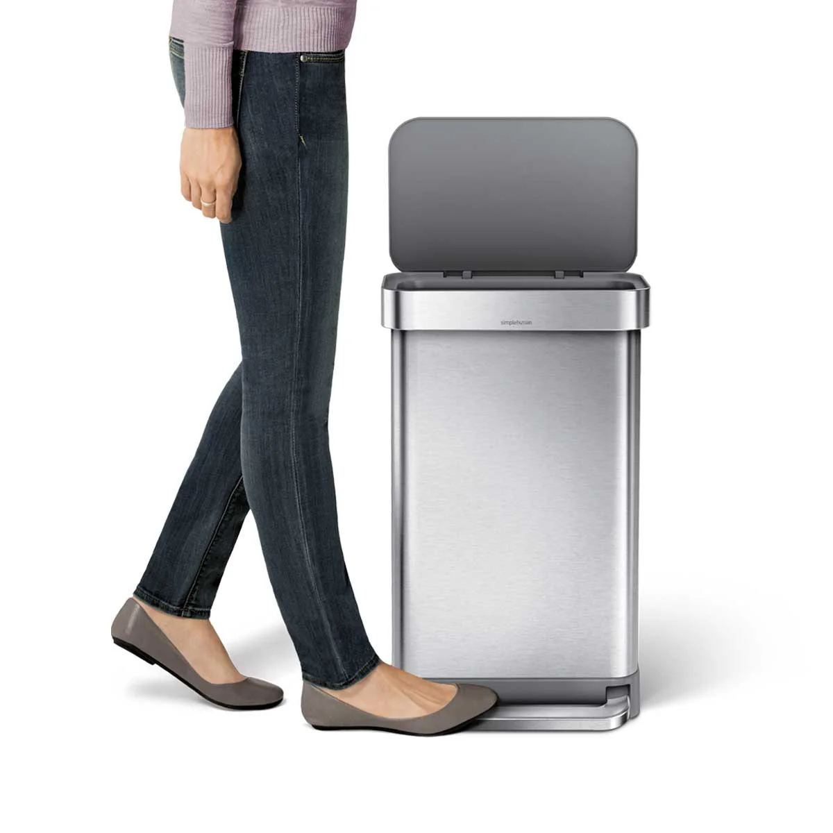 45L Rectangular Step Can with Liner Pocket** - Image 4