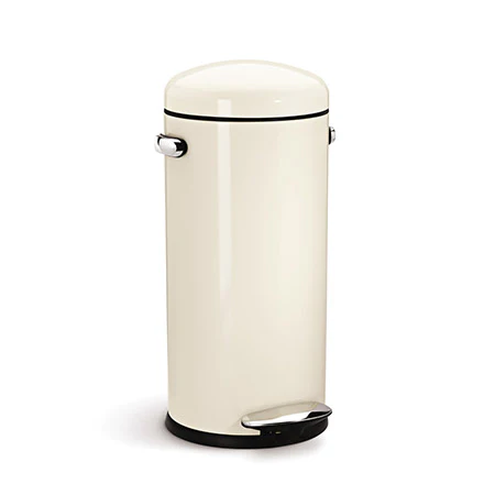 30L round retro step trash can - Image 3