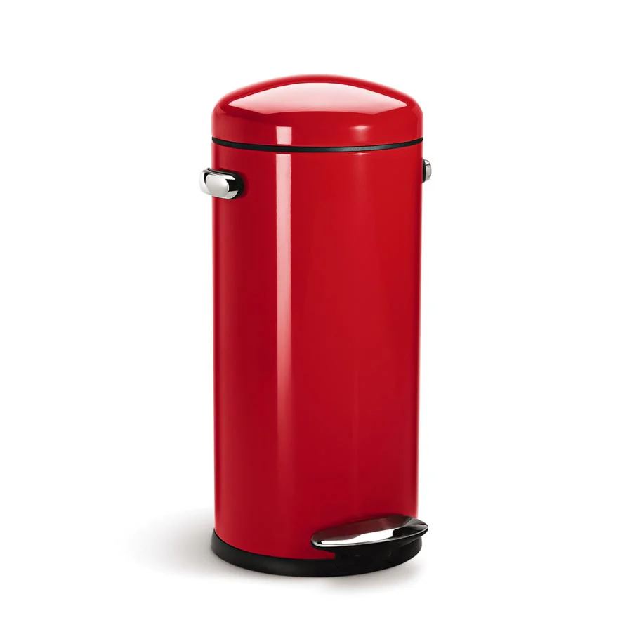 30L round retro step trash can - Image 6