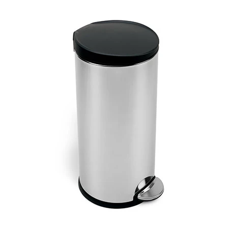30L classic round step trash can with plastic lid - Image 4