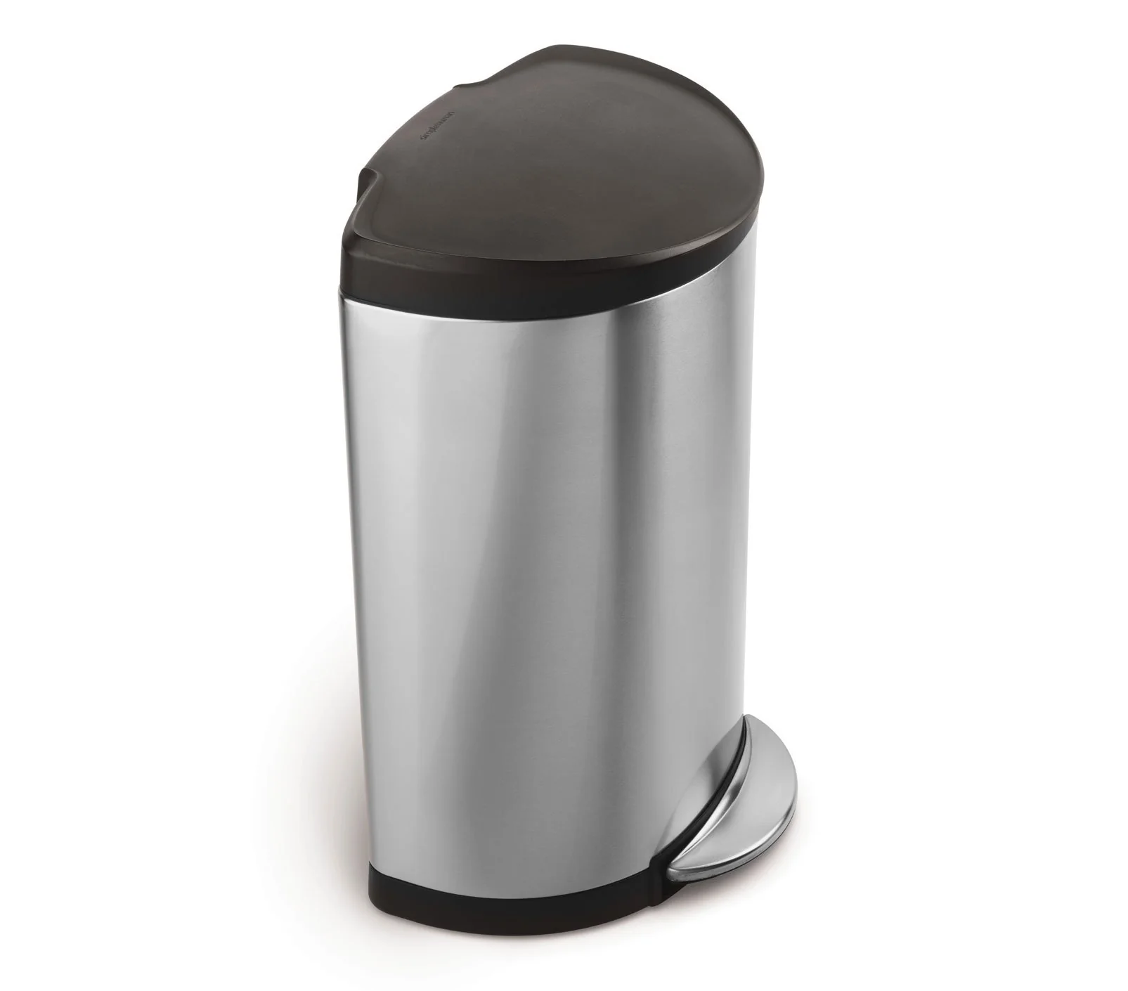 40L semi-round steel step trash can - Image 2