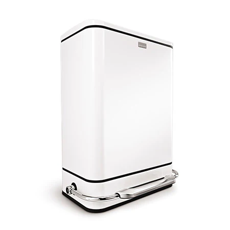 38L steel bar step trash can