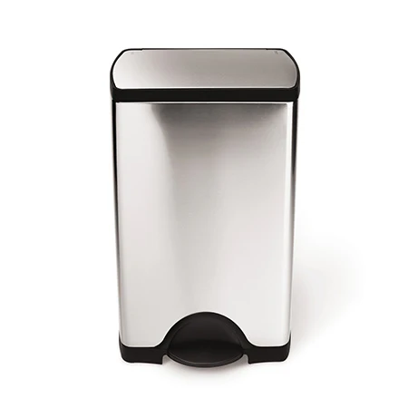 studio 38 litre rectangular step can, brushed stainless steel