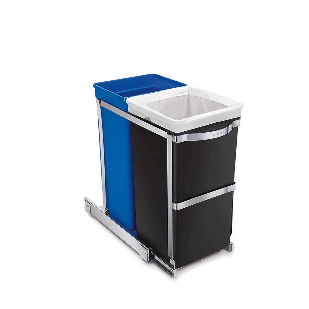 35L Dual Compartment Under Counter Pull-Out Can - Image 4
