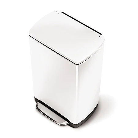 38L Wide-Step Rectangular Trash Can