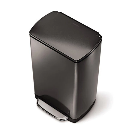 38L Wide-Step Rectangular Trash Can - Image 3